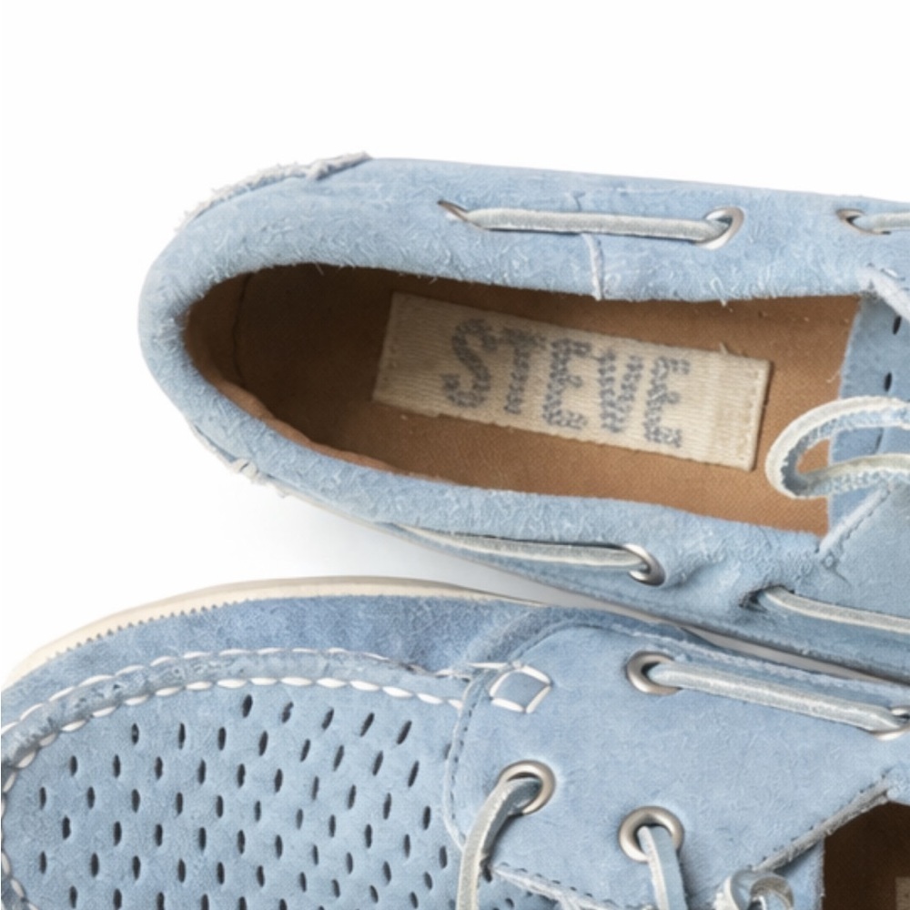 NWOT-Steve Madden Light Blue Suede Boat Shoes Loafer Women’s Size 8 - Picture 3 of 8